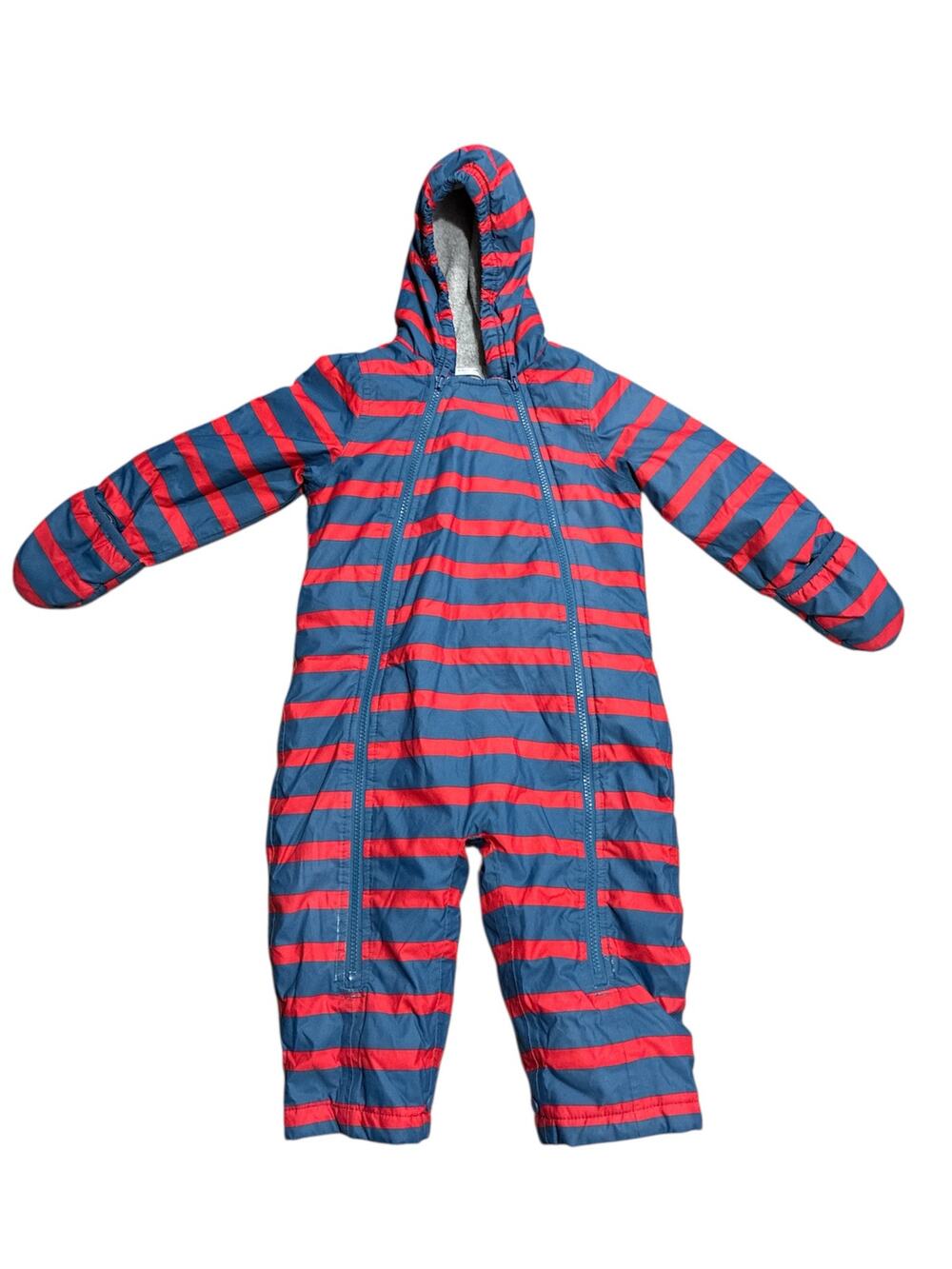 Baby Boden Striped Snowsuit
